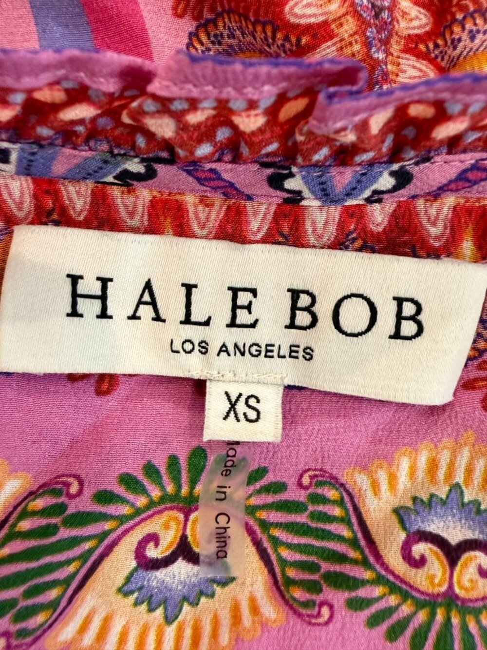 Hale Bob Janessa Silk Bell Sleeve Top - Size XS - Picture 5 of 6